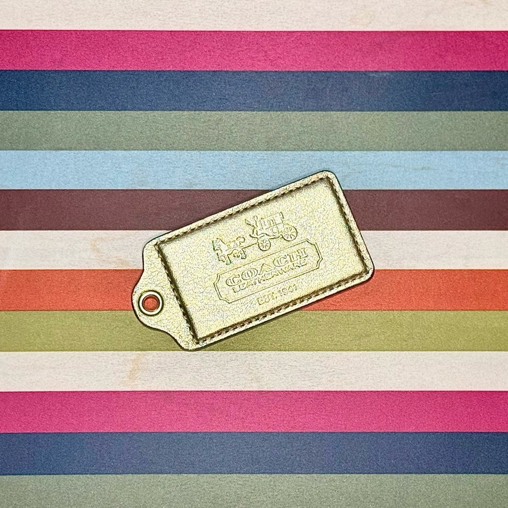 Vintage Y2K Coach Champagne Gold Hangtag